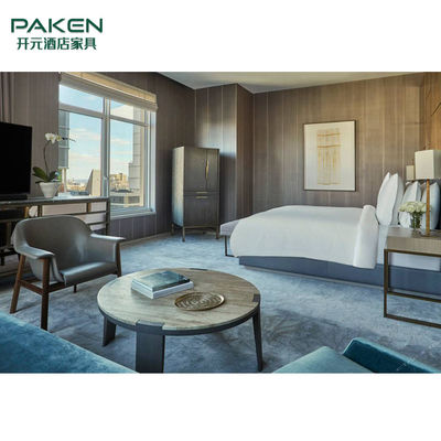 Disesuaikan Desain Modern Hotel Bintang 5 Set Furnitur Kamar Tidur Kayu