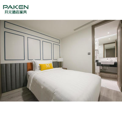 ODM Natural Veneer Paken Hotel Set Furnitur Kamar Tidur