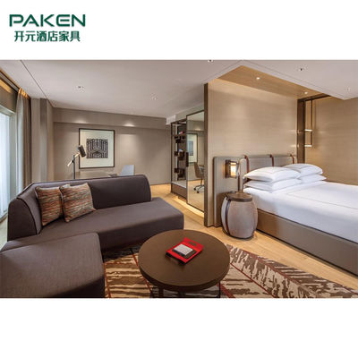 Paket furnitur kamar tidur hotel modern kustom grosir untuk proyek hotel