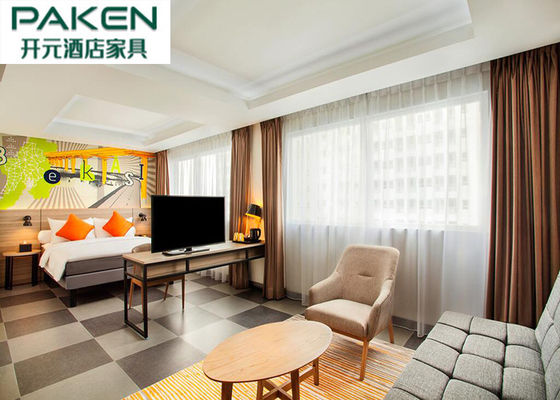 Engineered Bench / Oak Veneer Hotel Perabot Ruang Keluarga Suite Kamar King Besar