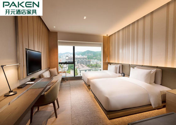 Perabot Kamar Tidur Hilton Hotel Leisure Suite Rumah Bintang Lima / Suite Kamar Double Pelapis Gaya Amerika