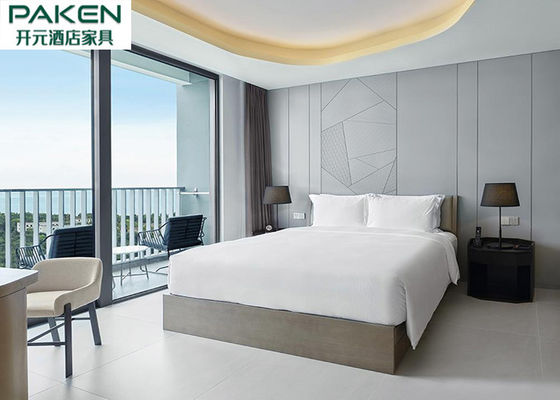 Apartment Hotel Untuk Menginap Jangka Panjang Single Apartment Oak Veneer Panel Kamar Tidur + Ruang Tamu
