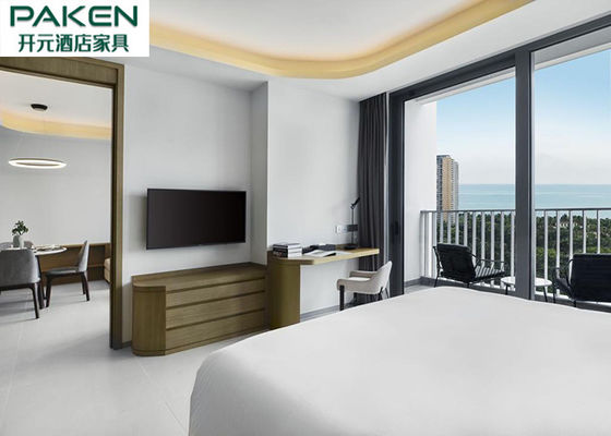 Apartment Hotel Untuk Menginap Jangka Panjang Single Apartment Oak Veneer Panel Kamar Tidur + Ruang Tamu